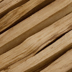 Close-up of wooden slats with a natural finish